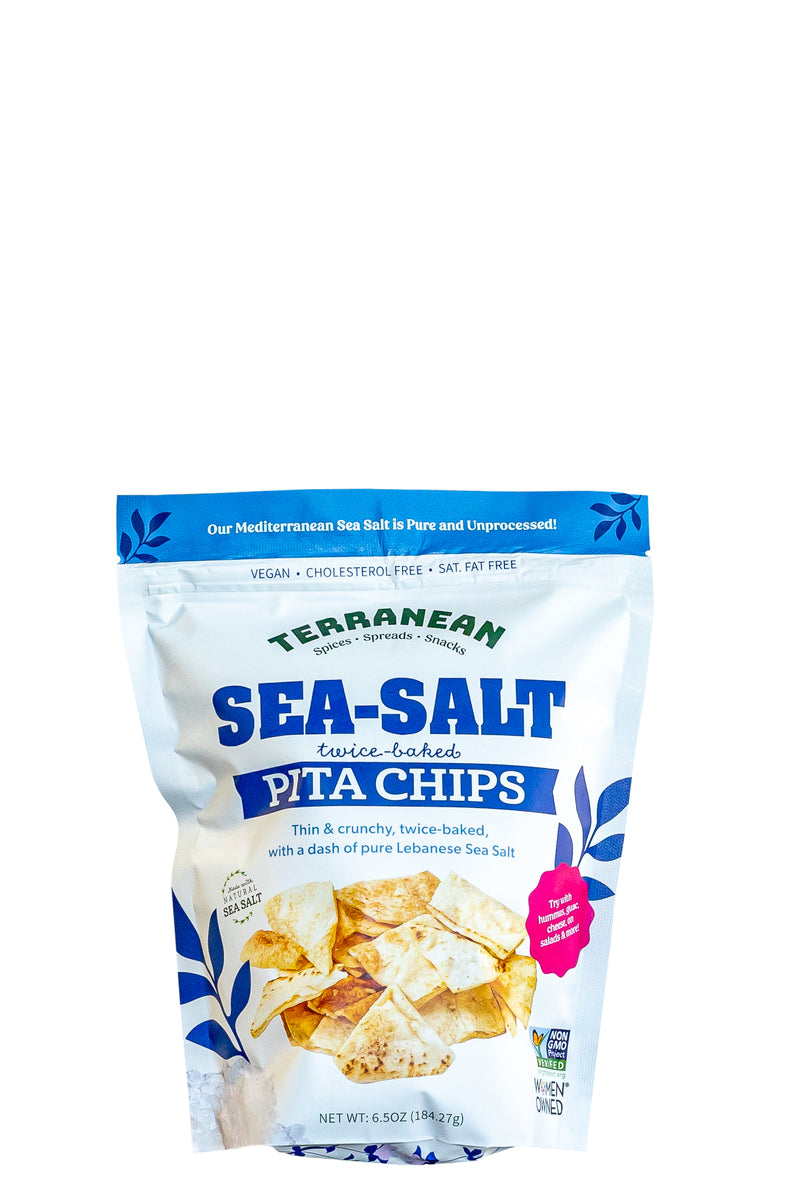 New! Pure Sea Salt Twice-Baked Pita Chips!