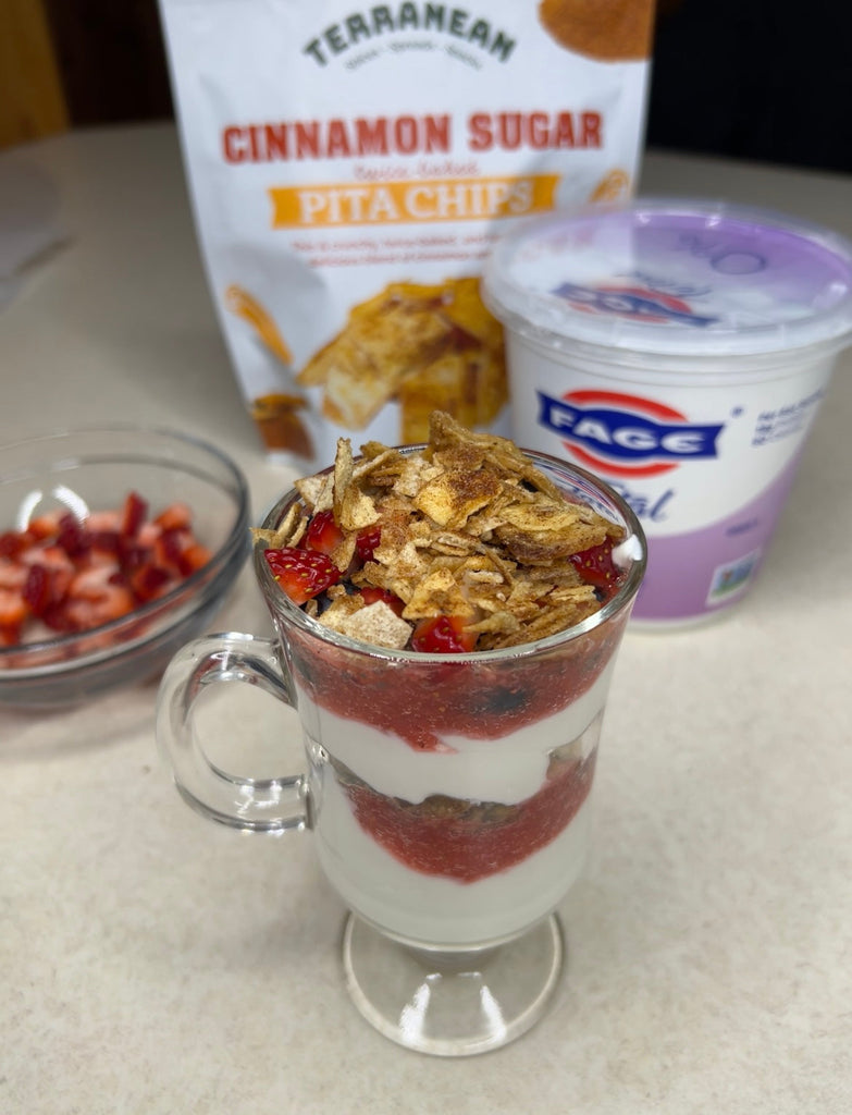 Cinnamon Pita Chip Yogurt Parfait