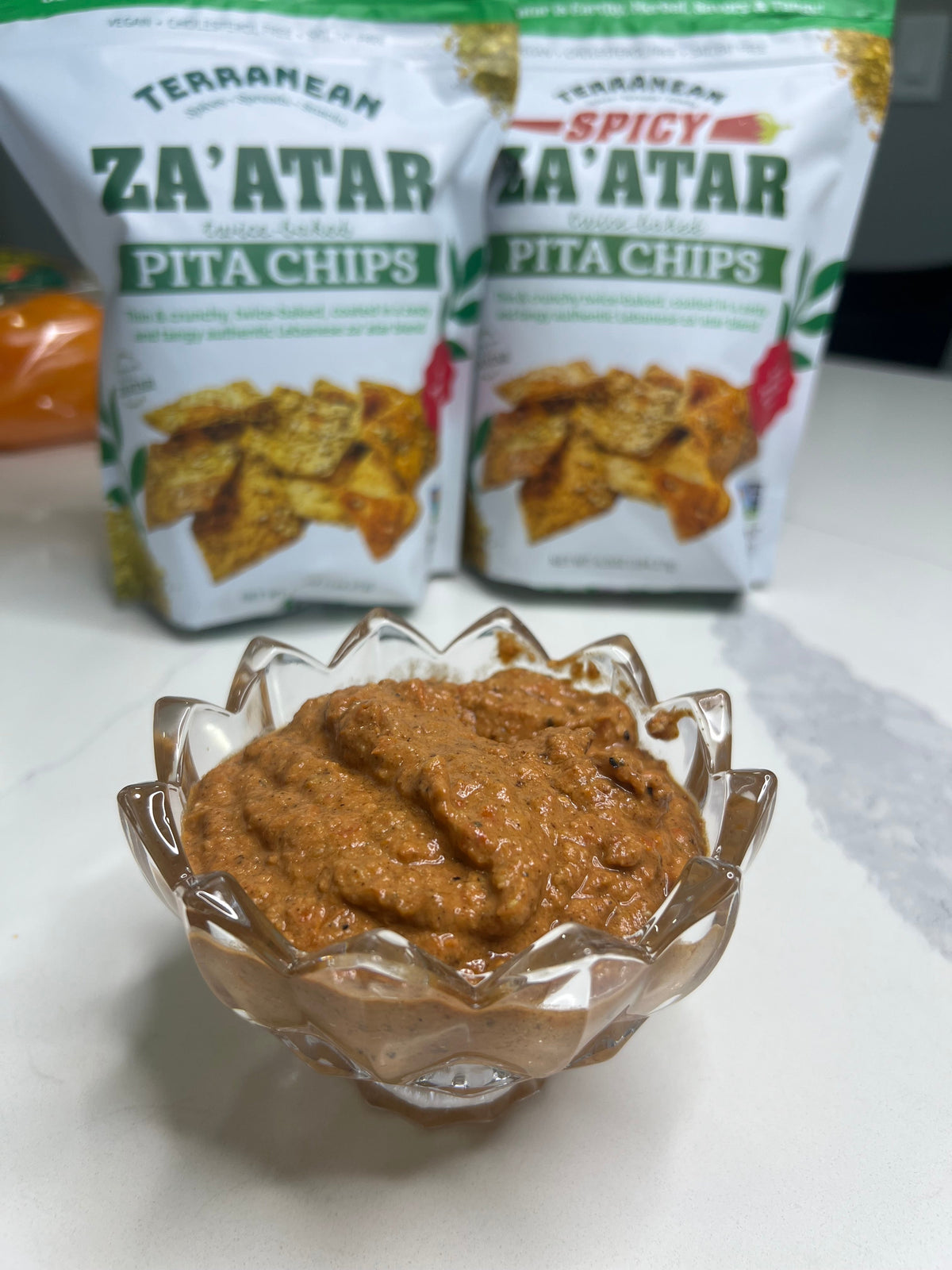 Muhammara-Inspired Dip with Terranean Pita Chips