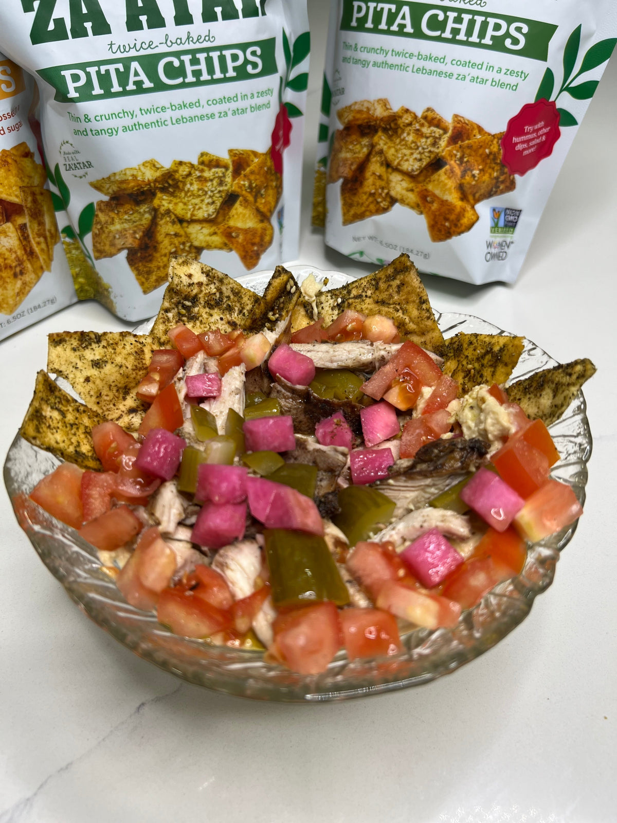 Hummus Bowl with Za'atar Pita Chips