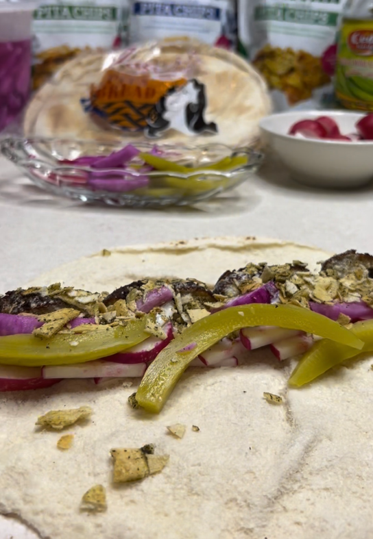 Falafel Sandwich with Zaatar Crunch