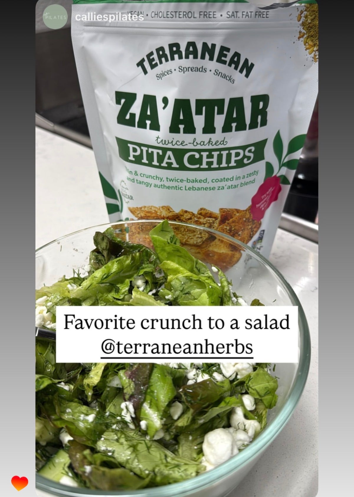 pita chips and greek salad